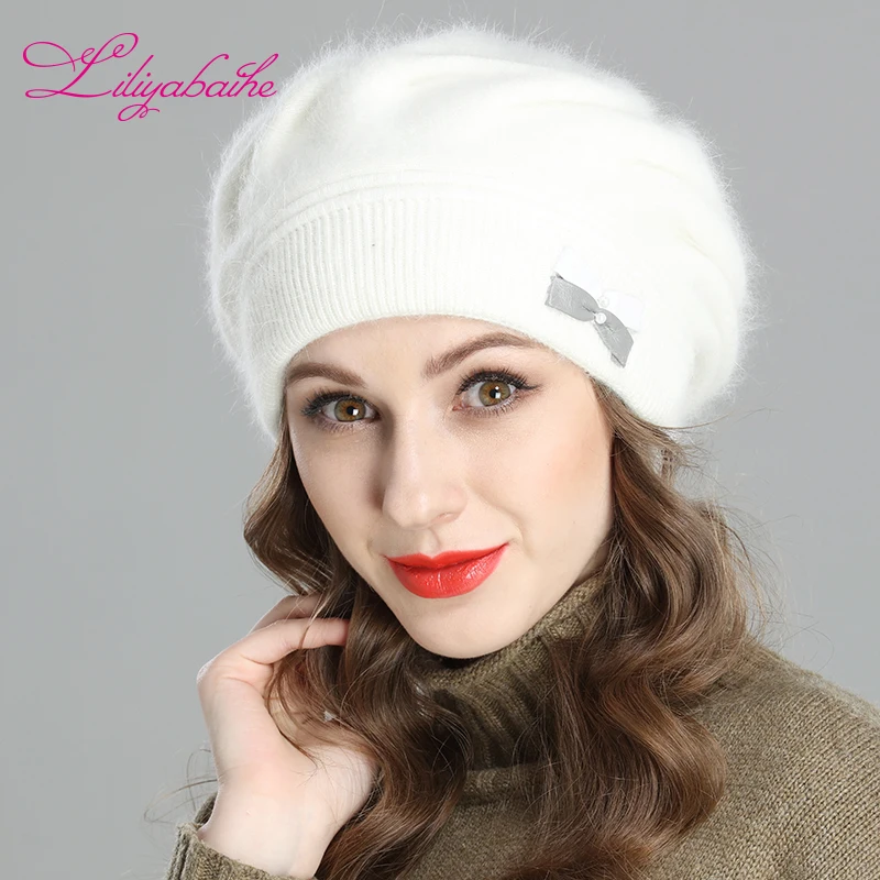 angora beret hat