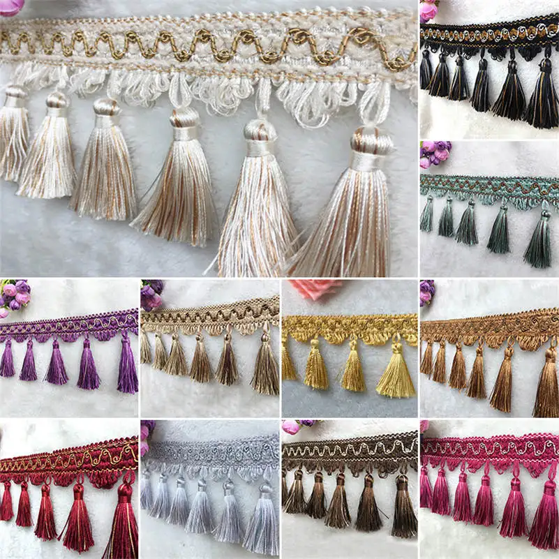 1/3M Tassel Fringe Trim Sewing Crafts Trimmings Edging Curtains Cushion  Sofa Table Upholstery Sofa Decor Accessory