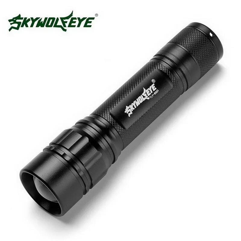 Black XM-L T6 3000 Lumens 3 Modes Led Torch Zoomable LED Flashlight Aluminum Alloy Torch Light For 18650 Rechargeable Battery-animated-img