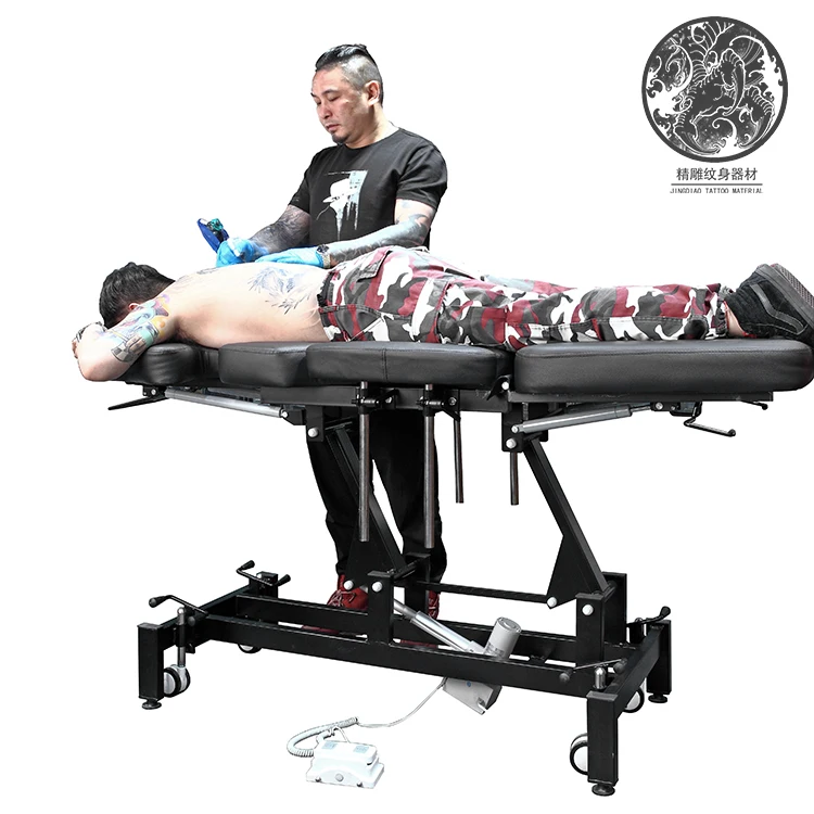 Fully electric tattoo chair bed with portable tattoo chair beauty bed for  professional tattoo bed hydraulic metal