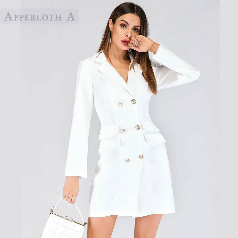 2019 Vintage Blazer Women Party Dress 