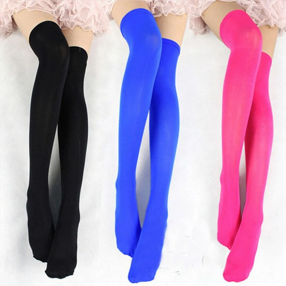 13colors Candy color Stockings Sexy Christmas Stylish Ladies Womens Silk Stockings Nightclubs Pantyhose Elastic Long stocks-animated-img