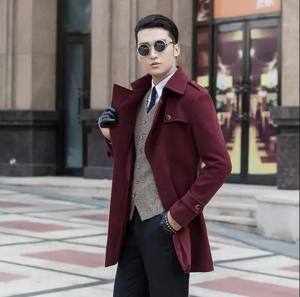 long slim wool coat