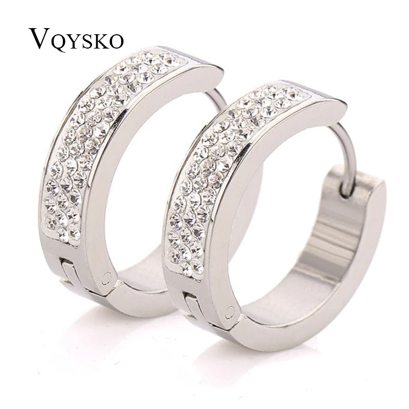 6 Colors Fashion Shiny Women Earrings With Full rhinestone Crystal Pave Stainless steel Earring Jewelry for women Accessories-animated-img