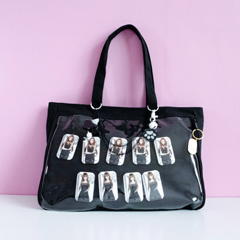 Sweet Lolita Transparency Itabag Messenger Bag Women Canvas Shoulder Bag Handbag Sweet Lolita Transparency Itabag Messenger Bag Women Canvas Shoulder Bag Handbag