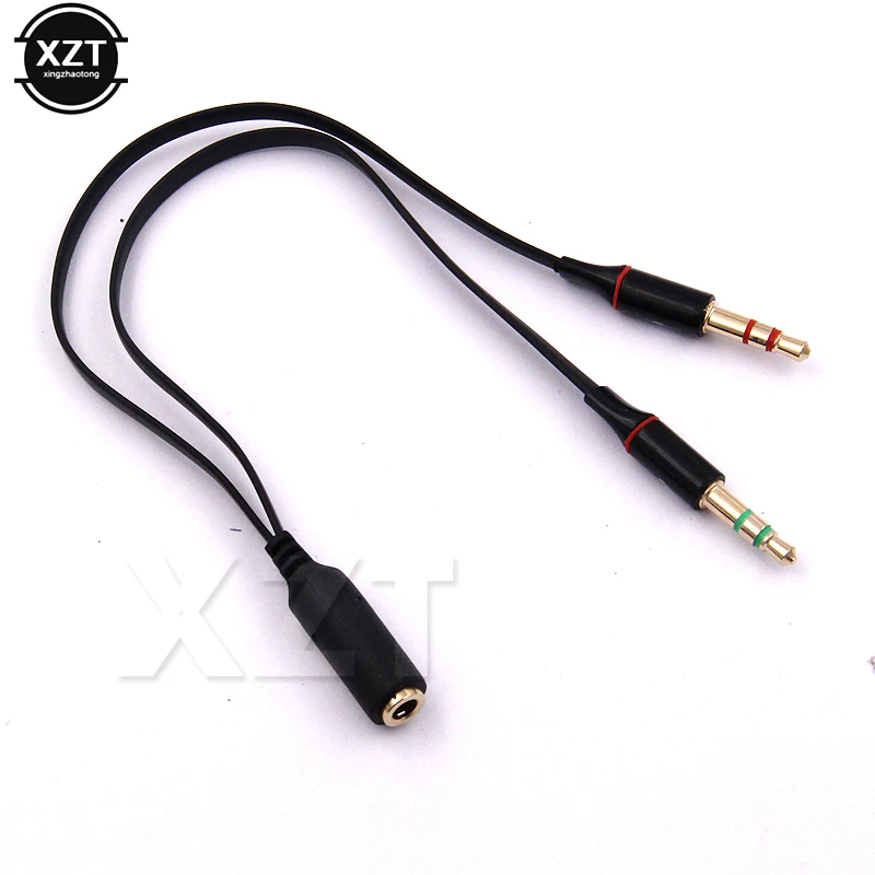 Sale 3.5mm jack Female to dual jack 3.5 male Headphone Earphone Audio Cable Splitter Adapter Connector Cord for mp3 4 phone pc-animated-img