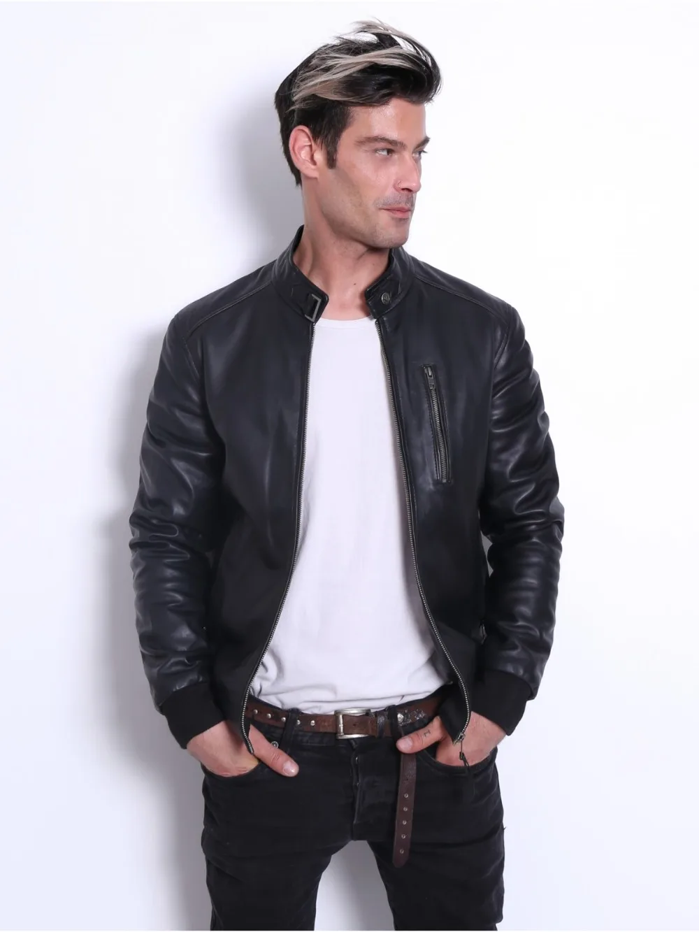 gents leather jacket