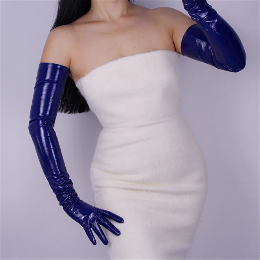 blue elbow gloves