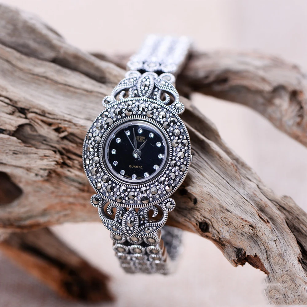 ladies sterling silver bracelet watches