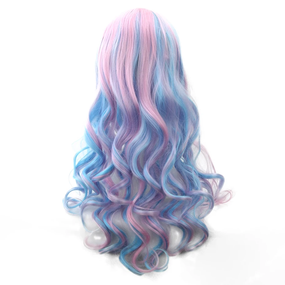 pink blue wig