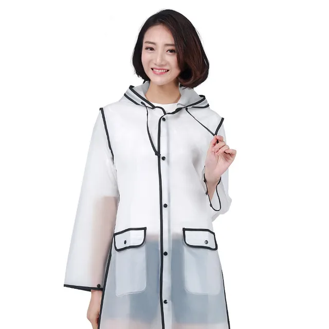 Yuding Transparent Woman Raincoat Clear 