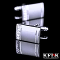 KFLK תכשיטים אופנה אופנה חולצת חפתים לגברים מותג מתנה כפתור שרוול קריסטל קישור חפתים באיכות גבוהה אורחים