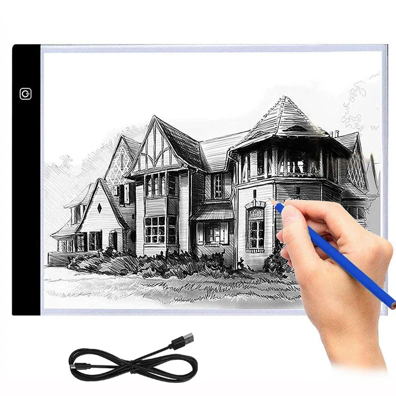 Led Lighted Drawing Board Ultra A4 Drawing Table Tablet Light Pad Sketch  Book Blank Canvas For Pain