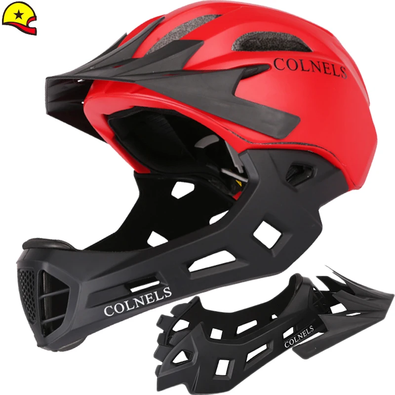 mountain bike helmet with chin guard