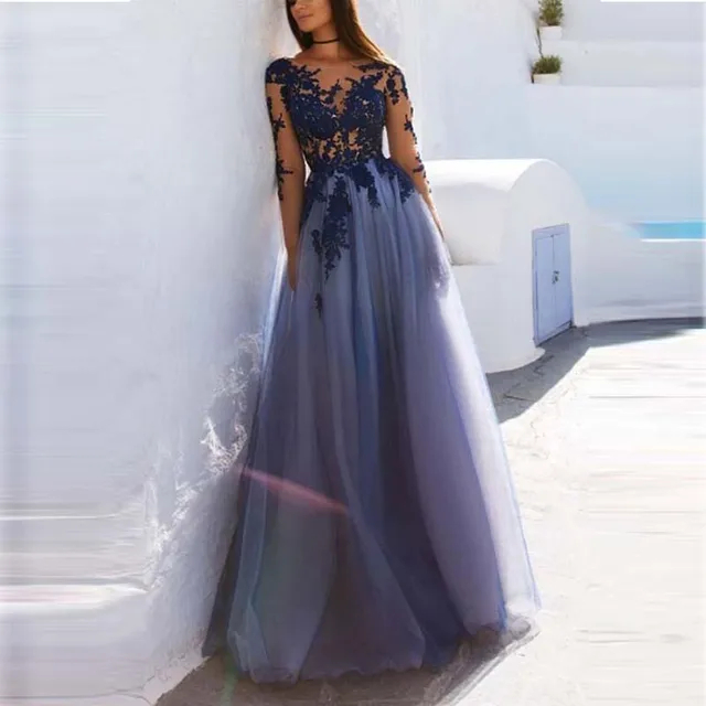 Floor-length Evening Dress Long Lace 