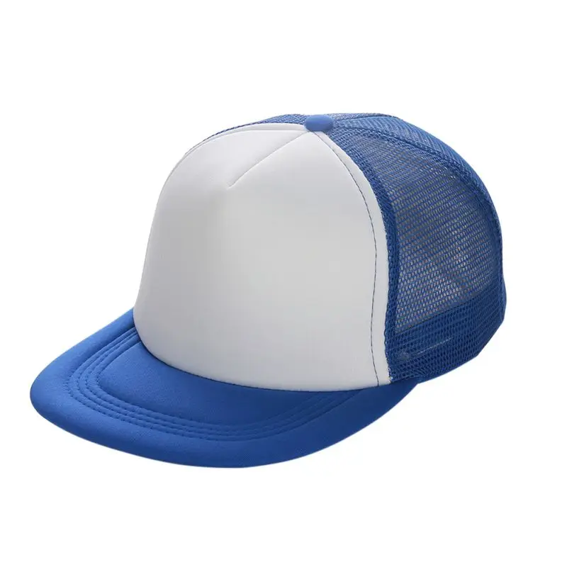 blue and white hat