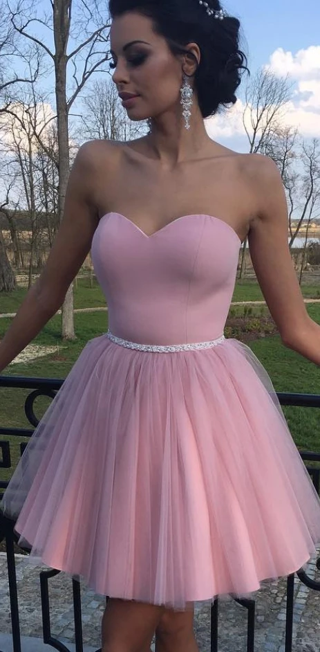 Pink Homecoming Dresses Short Junior 