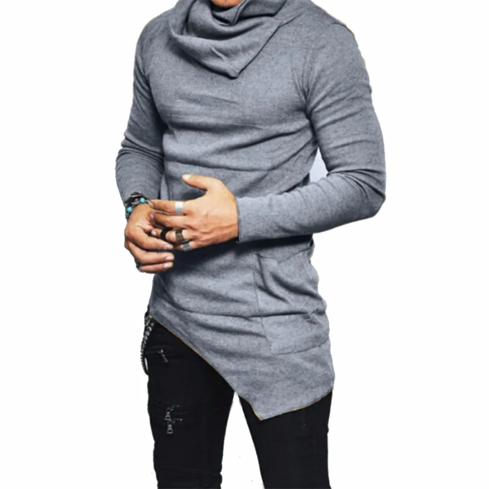 Men's Irregular Stack collar t shirt 