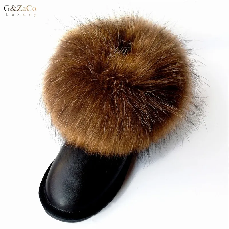 G\u0026Zaco Luxury Winter Women Big Reccoon 