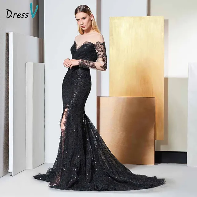 long black floor length dress