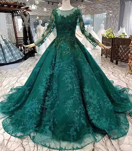 LS963214 royal green muslim evening 