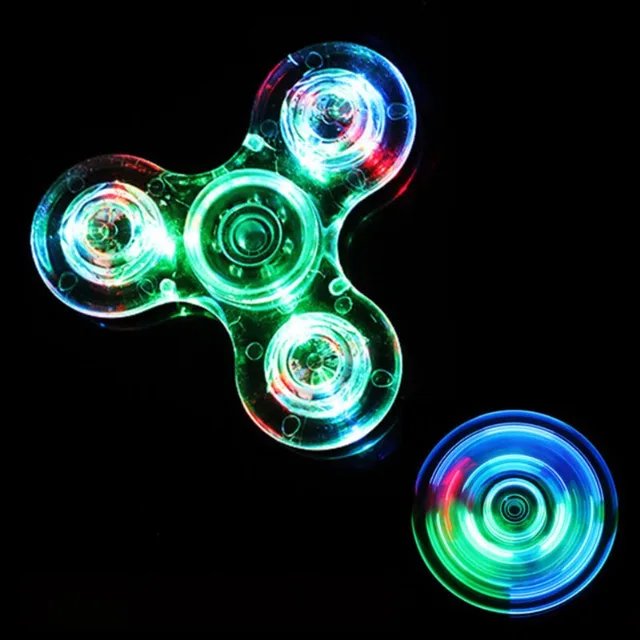 6colors Creative LED Light Luminous Fidget Spinner Changes Hand