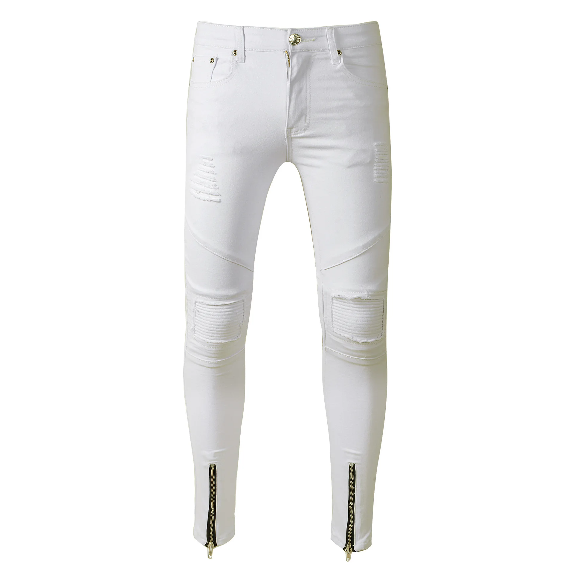 white skinny stretch pants