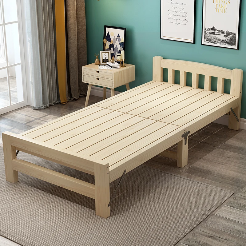 folding bed frame wood