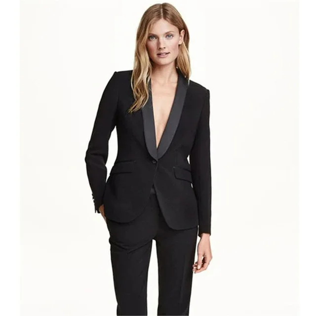 women's trouser suits for special occasions black