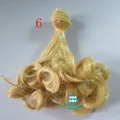 1pcs 15cm&25cm*100cm doll hair Pear rolls wigs for dolls ftis 1/4 1/3 1/6 bjd doll golden \ brown and other colors preview-4
