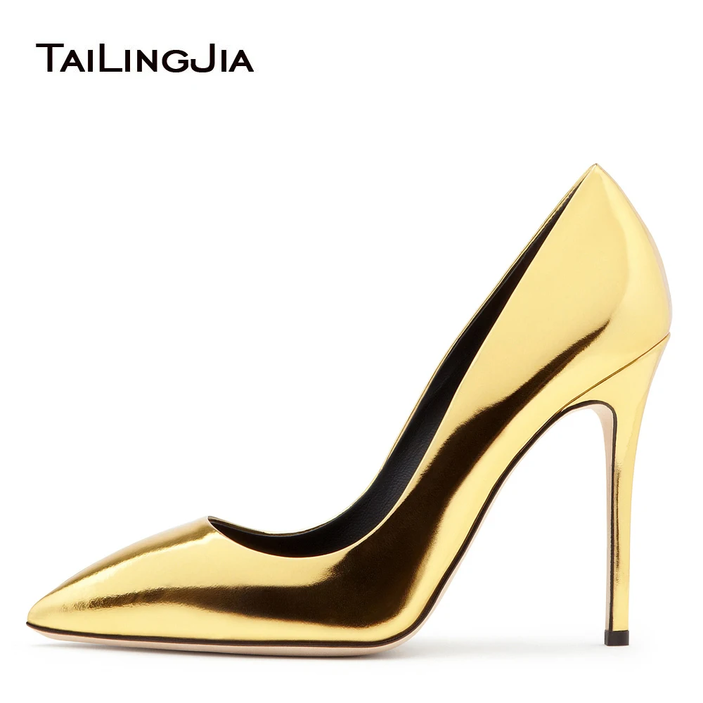 Shiny gold heels Clearance