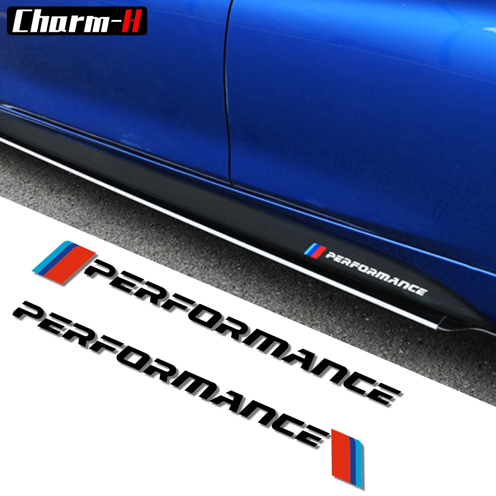2x BMW M Performance Sides Mirror White Sticker Decal E90 E70 F10 F20 F30