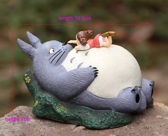 Totoro Figurines and Girl Sleep , Studio Ghibli Fairy Garden Supplies My  Neighbor Miniature Tiny Terrarium DIY Accessories