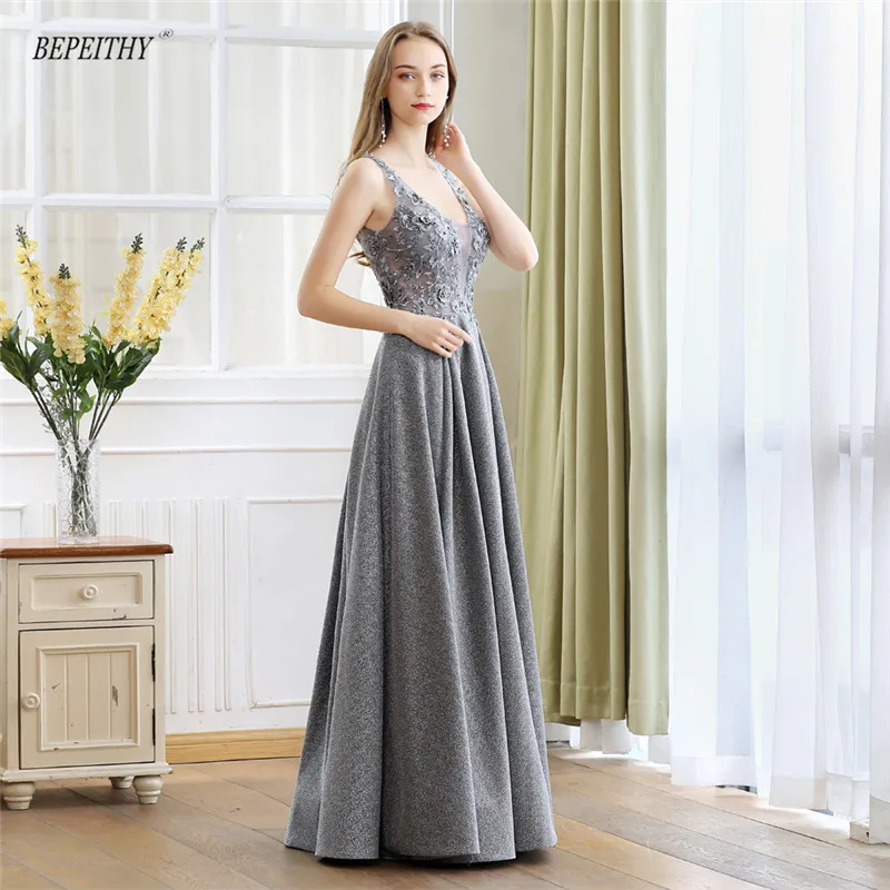 Back Sliver Prom Dresses Robe De Soiree