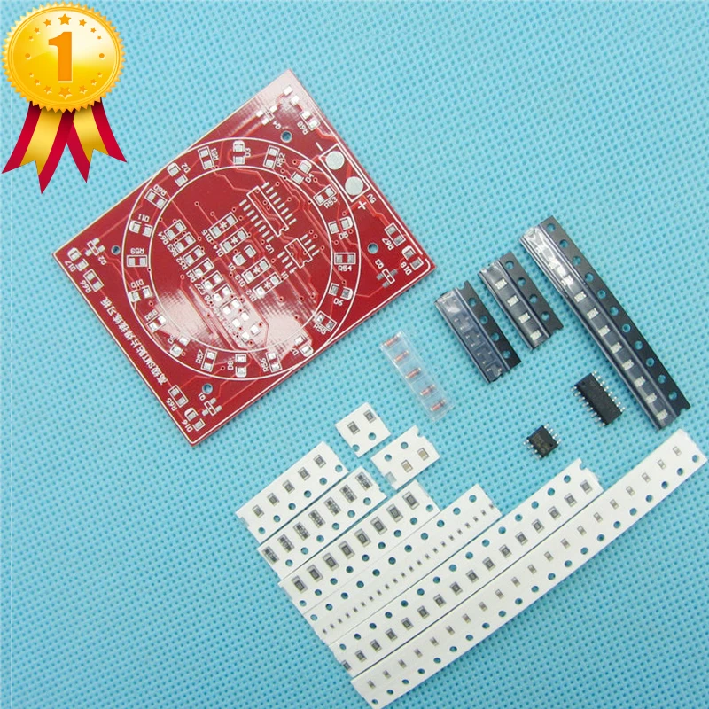 SMD Component Soldering Practice Board NE555 CD4017 Rotating Flashing LED  SMT LQFP44 Diy Electronic Circuit Training DIY Kit