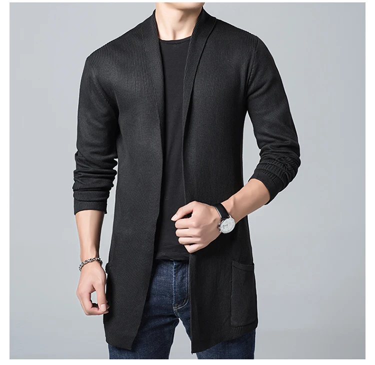 Mwxsd Casual Mens winter long cardigan 
