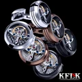 KFLK תכשיטים חולצה חפתים לגברים מותג חפתים שעון כפתור תנועה מכנית קישור שרוול איכות גבוהה אורחי טורבילון