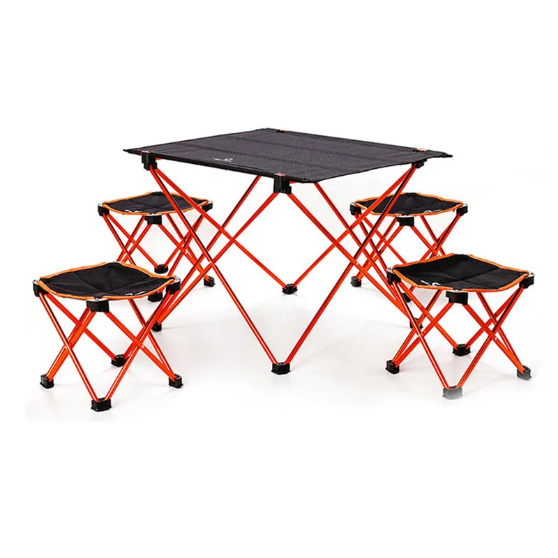 outdoor picnic table with chairs