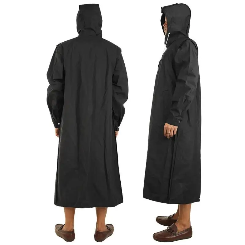 men's full length raincoat with hood