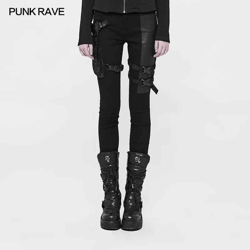 PUNK RAVE Women Punk Rock Casual Pants 
