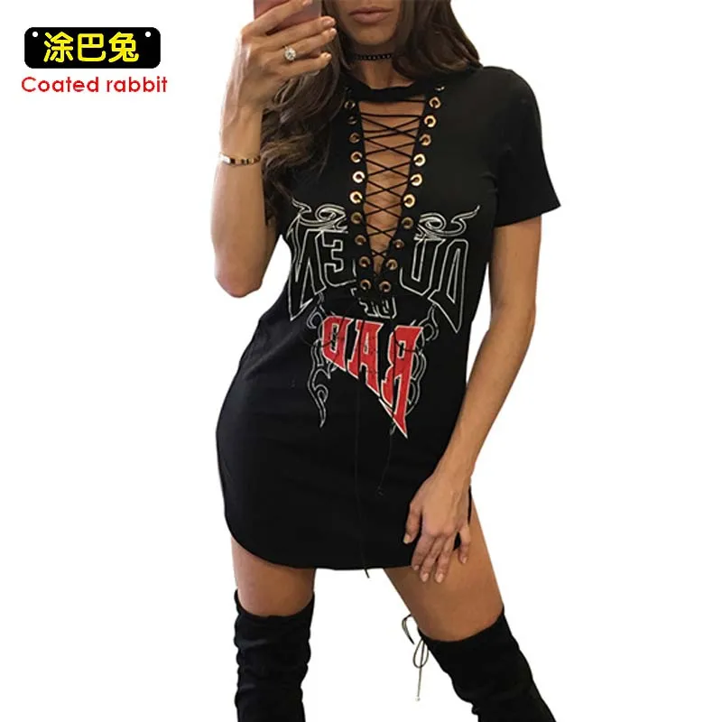 choker t shirt dress