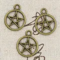 12pcs Charms Star Pentagram 24x20mm Antique Making Pendant fit,Vintage Tibetan Bronze Silver color,DIY Handmade Jewelry preview-3