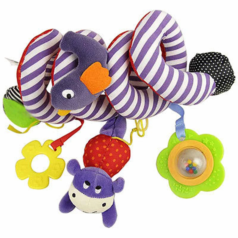 New Design Infant Toys Baby Crib Revolves Around The Bed Stroller Playing Toy Crib Lathe Hanging Baby Rattles Mobiles-animated-img