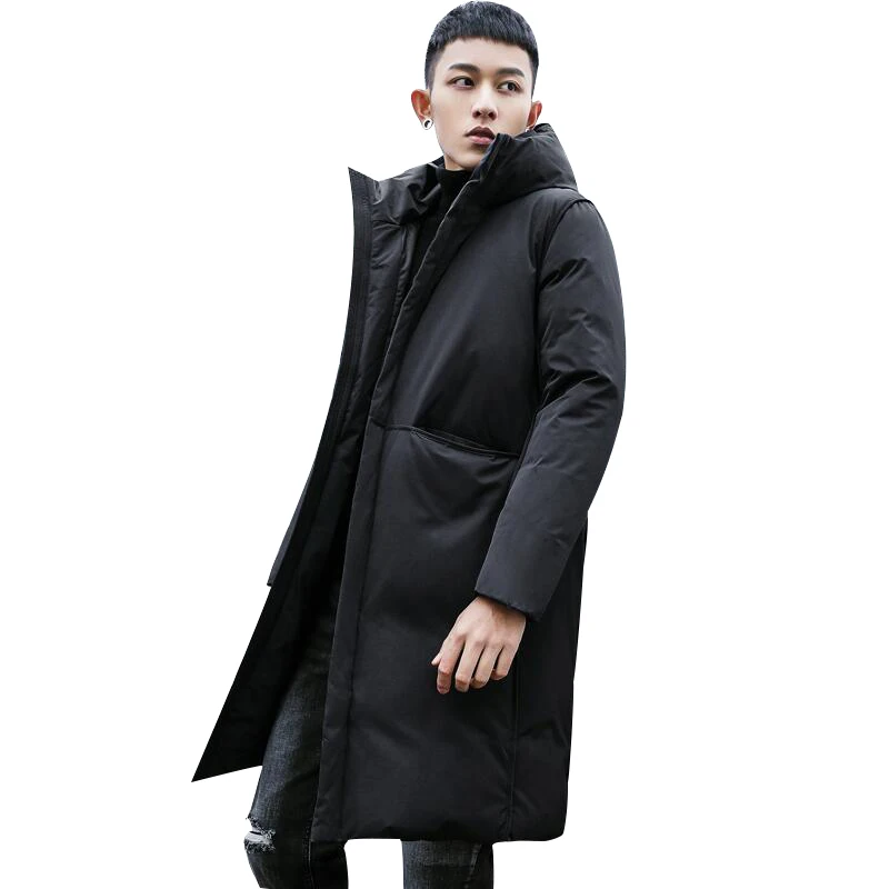 hooded long parka