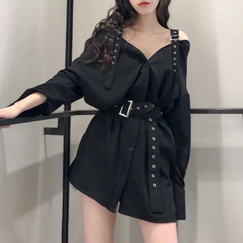 black t shirt style dress