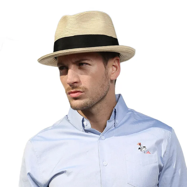 FS Straw Hat Wide Brim Men Summer Jazz 