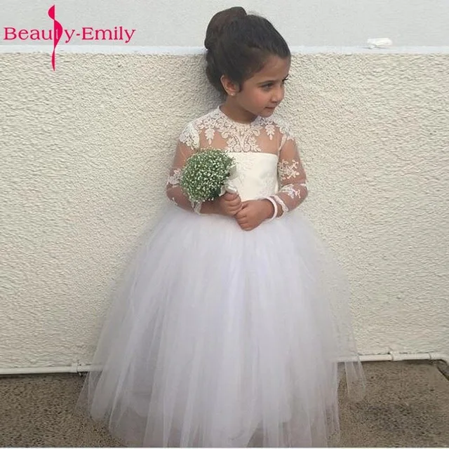 Adorable Long Sleeve Flower Girl Dress 