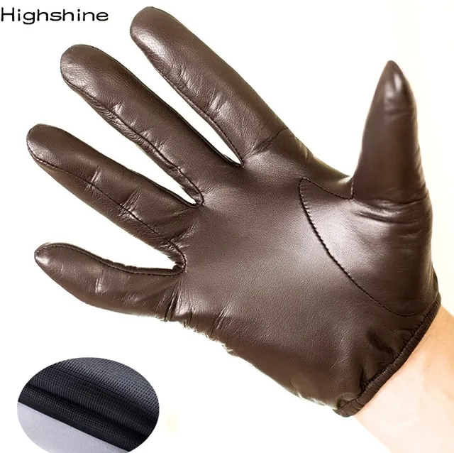 mens slim leather gloves