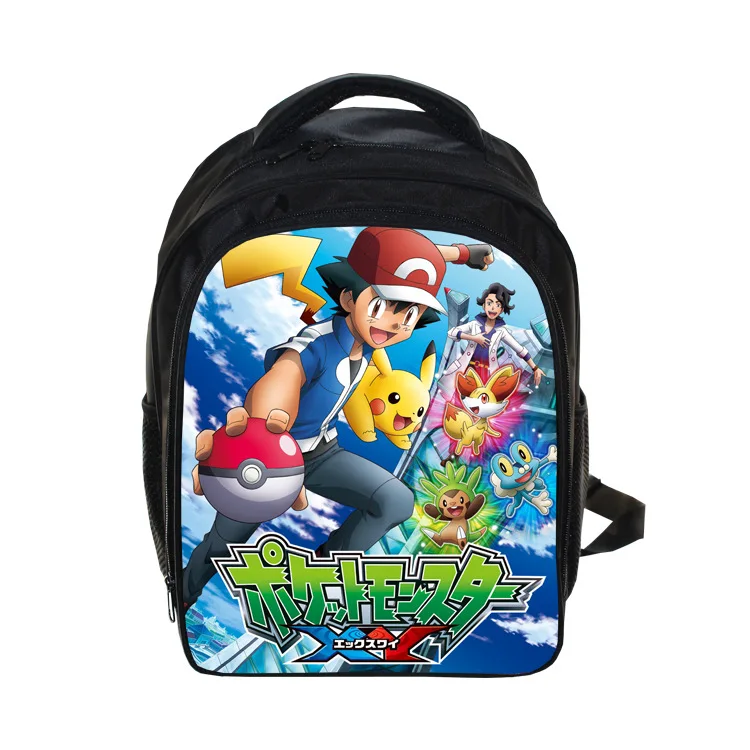Anime Pokemon Backpack Pocket Monster School Bag Ash Ketchum/pikachu