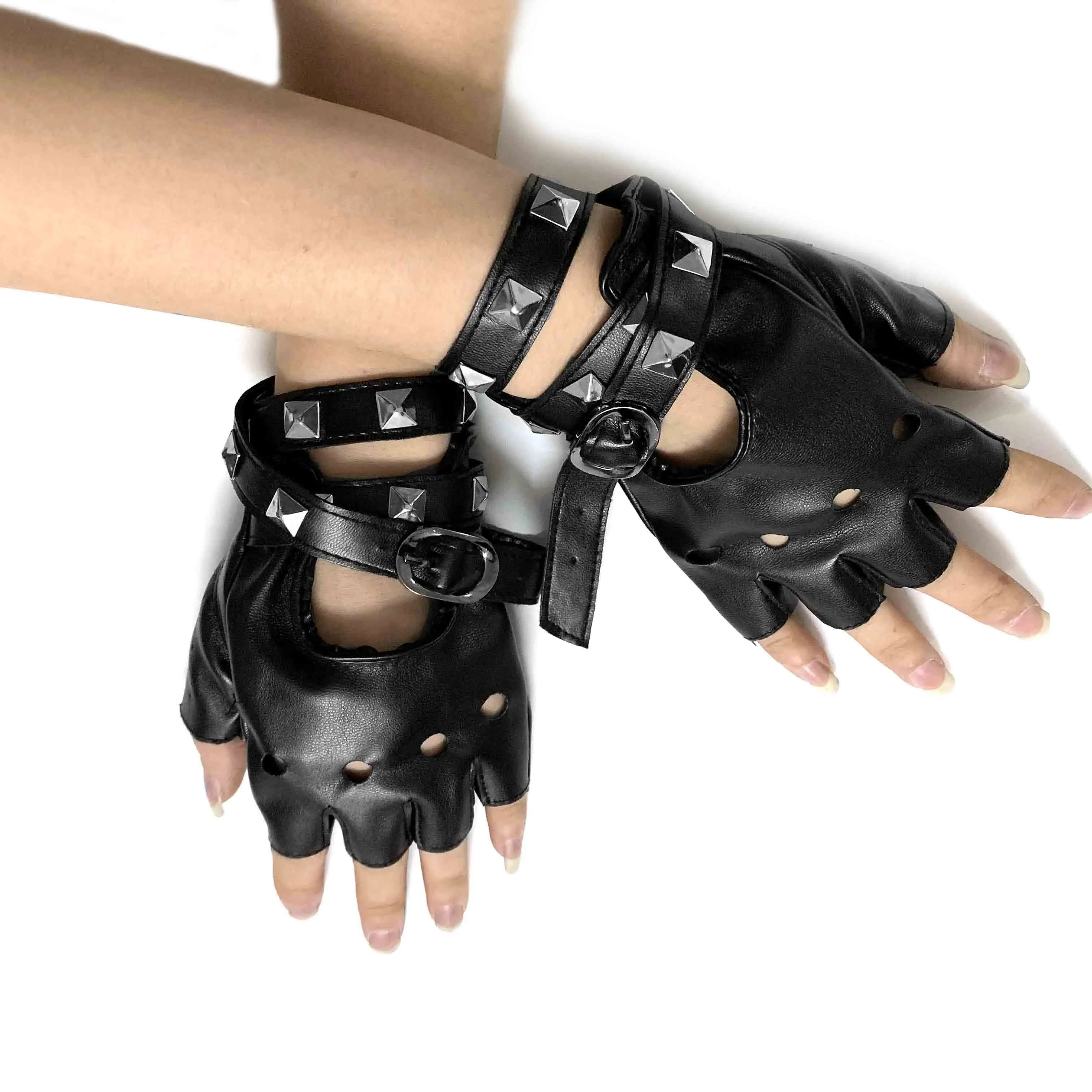 metal studded gloves